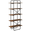 vidaXL Könyvespolc 5 szintes 80 x 35 x 175,5 cm PB Füstös Tölgy