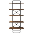 vidaXL Könyvespolc 5 szintes 80 x 35 x 175,5 cm PB Füstös Tölgy