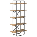 vidaXL Könyvespolc 5 szintes 80 x 35 x 175,5 cm PB Kézműves Tölgy