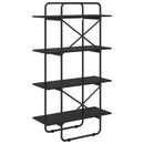vidaXL Könyvespolc 4 szintes 80 x 35 x 140 cm PB Fekete Tölgy