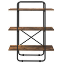 vidaXL Könyvespolc 3 szintes 80 x 35 x 105 cm PB Füstös Tölgy