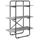 vidaXL Könyvespolc 3 szintes 80 x 35 x 105 cm PB Szürke Sonoma
