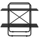 vidaXL Könyvespolc 2 szintes 80 x 35 x 70 cm PB Fekete Tölgy