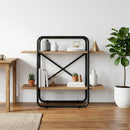 vidaXL Könyvespolc 2 szintes 80 x 35 x 70 cm PB Kézműves Tölgy