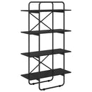vidaXL Könyvespolc 4 szintes 60 x 35 x 140 cm PB Fekete Tölgy