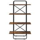vidaXL Könyvespolc 4 szintes 60 x 35 x 140 cm PB Füstös Tölgy