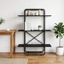 vidaXL Könyvespolc 3 szintes 60 x 35 x 105 cm PB Fekete Tölgy