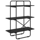 vidaXL Könyvespolc 3 szintes 60 x 35 x 105 cm PB Fekete Tölgy