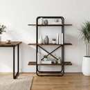 vidaXL Könyvespolc 3 szintes 60 x 35 x 105 cm PB Füstös Tölgy