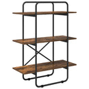 vidaXL Könyvespolc 3 szintes 60 x 35 x 105 cm PB Füstös Tölgy