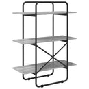 vidaXL Könyvespolc 3 szintes 60 x 35 x 105 cm PB Szürke Sonoma