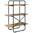 vidaXL Könyvespolc 3 szintes 60 x 35 x 105 cm PB Kézműves Tölgy
