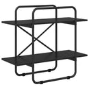 vidaXL Könyvespolc 2 szintes 60 x 35 x 70 cm PB Fekete Tölgy
