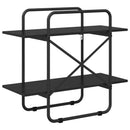 vidaXL Könyvespolc 2 szintes 60 x 35 x 70 cm PB Fekete Tölgy