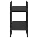 vidaXL Könyvespolc 2 szintes 60 x 35 x 70 cm PB Fekete Tölgy