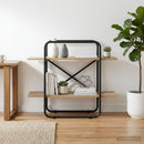 vidaXL Könyvespolc 2 szintes 60 x 35 x 70 cm PB Sonoma Tölgy