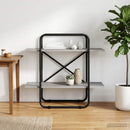 vidaXL Könyvespolc 2 szintes 60 x 35 x 70 cm PB Szürke Sonoma