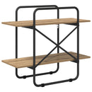 vidaXL Könyvespolc 2 szintes 60 x 35 x 70 cm PB Kézműves Tölgy