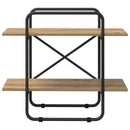 vidaXL Könyvespolc 2 szintes 60 x 35 x 70 cm PB Kézműves Tölgy