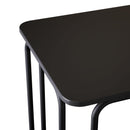 vidaXL Étkezőasztal 100 x 50 x 75 cm Szerelt Fa Fekete Négyszögletes