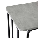 vidaXL Étkezőasztal 100 x 50 x 75 cm Szerelt Fa Betonszürke
