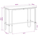 vidaXL Étkezőasztal 100 x 50 x 75 cm Szerelt Fa Betonszürke