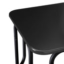 vidaXL Dohányzóasztal Fekete 79,5 x 40 x 36 cm Szerelt Fa