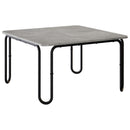vidaXL Dohányzóasztal Betonszürke 79,5 x 79,5 x 45 cm Szerelt Fa