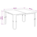 vidaXL Dohányzóasztal Betonszürke 79,5 x 79,5 x 45 cm Szerelt Fa