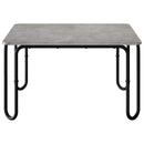 vidaXL Dohányzóasztal Betonszürke 100 x 100 x 45 cm Szerelt Fa
