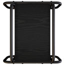 vidaXL Dohányzóasztal Fekete Tölgy 40 x 40 x 51 cm Szerelt Fa