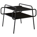 vidaXL Dohányzóasztal Fekete Tölgy 60 x 60 x 51 cm Szerelt Fa