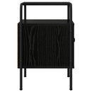 vidaXL Éjjeliszekrény Fekete Tölgy 35 x 36,5 x 56 cm Szerelt Fa