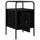 vidaXL Éjjeliszekrény 2 db Fekete Tölgy 35 x 36,5 x 56 cm Szerelt Fa