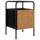 vidaXL Éjjeliszekrény 2 db Fekete Tölgy 35 x 36,5 x 56 cm Szerelt Fa