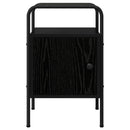 vidaXL Éjjeliszekrény 2 db Fekete Tölgy 35 x 36,5 x 56 cm Szerelt Fa