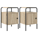 vidaXL Éjjeliszekrény 2 db Sonoma Tölgy 35 x 36,5 x 56 cm Szerelt Fa