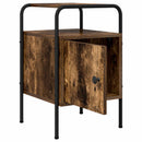 vidaXL Éjjeliszekrény 2 db Füstös Tölgy 35 x 36,5 x 56 cm Szerelt Fa
