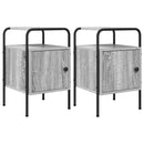 vidaXL Éjjeliszekrény 2 db Szürke Sonoma 35 x 36,5 x 56 cm Szerelt Fa