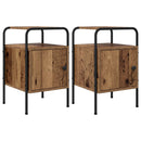vidaXL Éjjeliszekrény 2 db Antik Fa 35 x 36,5 x 56 cm Szerelt Fa