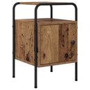 vidaXL Éjjeliszekrény 2 db Antik Fa 35 x 36,5 x 56 cm Szerelt Fa