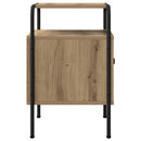 vidaXL Éjjeliszekrény 2 db Kézműves Tölgy 35 x 36,5 x 56 cm Szerelt Fa