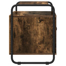vidaXL Éjjeliszekrény Füstös Tölgy Szerelt Fa