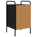 vidaXL Éjjeliszekrény 2 db Fekete Tölgy 35 x 36,5 x 61 cm Szerelt Fa