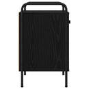 vidaXL Éjjeliszekrény 2 db Fekete Tölgy 35 x 36,5 x 61 cm Szerelt Fa