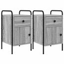 vidaXL Éjjeliszekrény 2 db Szürke Sonoma 35 x 36,5 x 61 cm Szerelt Fa