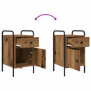 vidaXL Éjjeliszekrény Antik Fa 35 x 36,5 x 61 cm Szerelt Fa