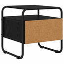 vidaXL Éjjeliszekrény 2 db Fekete Tölgy 40 x 39,5 x 40 cm Szerelt Fa