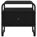 vidaXL Éjjeliszekrény 2 db Fekete Tölgy 40 x 39,5 x 40 cm Szerelt Fa