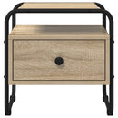vidaXL Éjjeliszekrény 2 db Sonoma Tölgy 40 x 39,5 x 40 cm Szerelt Fa
